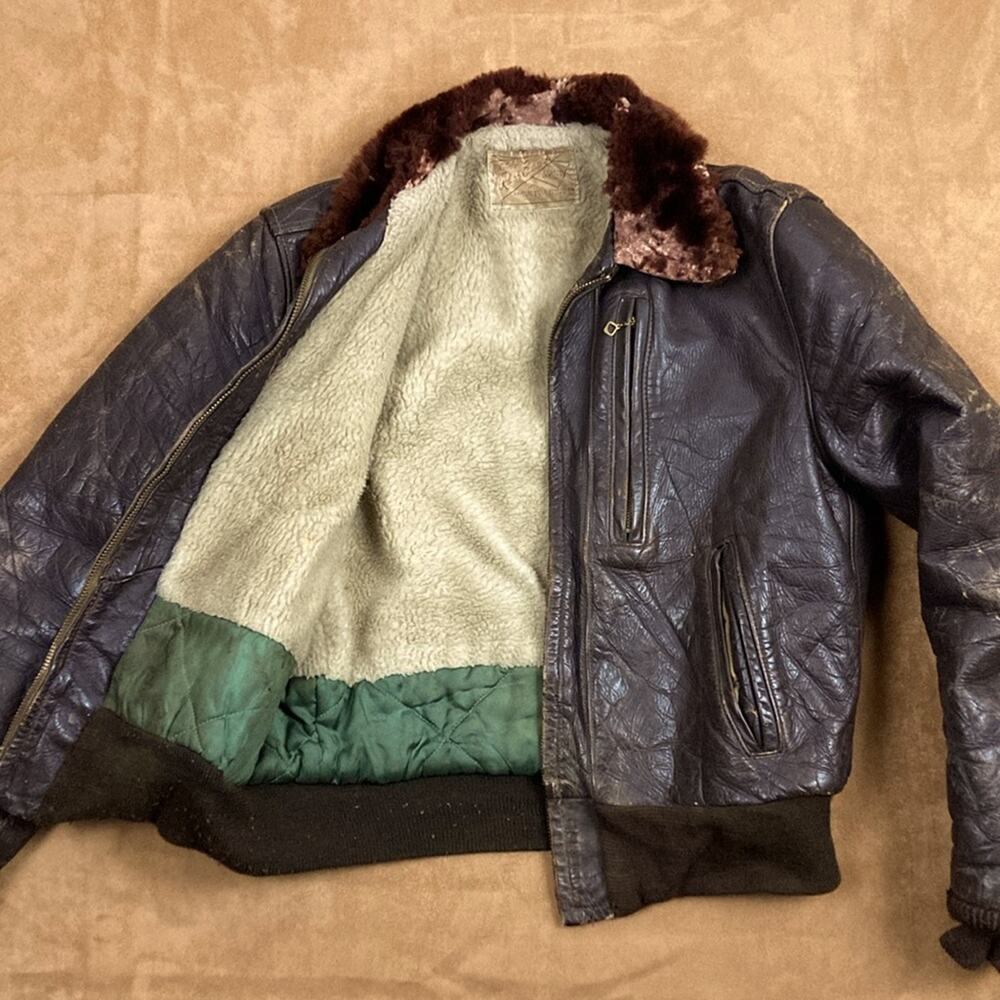 Fits 36 Vintage Ralph Edwards Horsehide Leather Sports Jacket